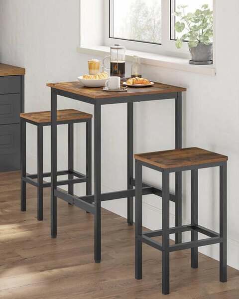 BAROVÝ STÔL, hnedá, čierna, 60/60/90 cm Boxxx - Online Only jedálne, Online Only