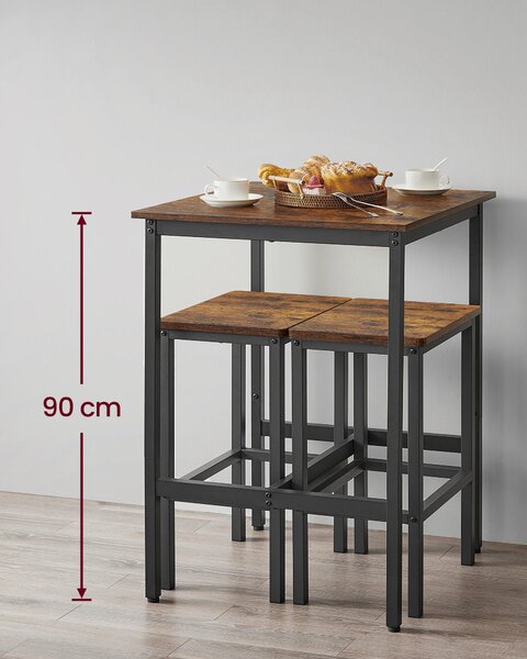BAROVÝ STÔL, hnedá, čierna, 60/60/90 cm Boxxx - Online Only jedálne, Online Only