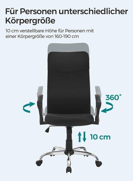 OTOČNÁ STOLIČKA, tkaná textília, čierna, chrómová Boxxx - Kancelárske stoličky, Online Only
