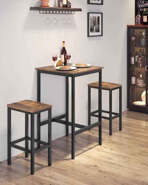 BAROVÝ STÔL, hnedá, čierna, 60/60/90 cm Boxxx - Online Only jedálne, Online Only