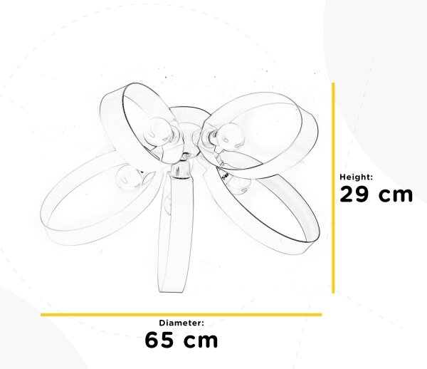 ONLI - Stropné svietidlo SERENA 5xE14/6W/230V čierna