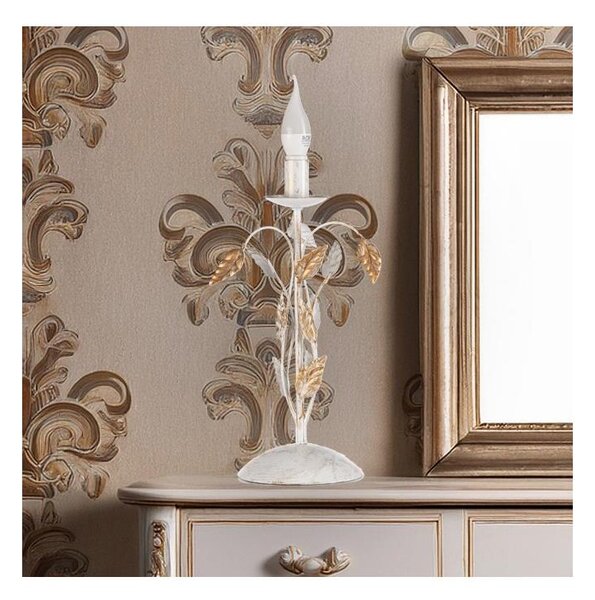ONLI - Stolná lampa COLLANA 1xE14/6W/230V 40 cm biela