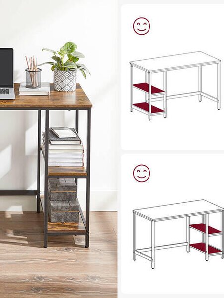 PÍSACÍ STÔL, hnedá, čierna, 100/50/75 cm Boxxx - Online Only kancelárie, Online Only