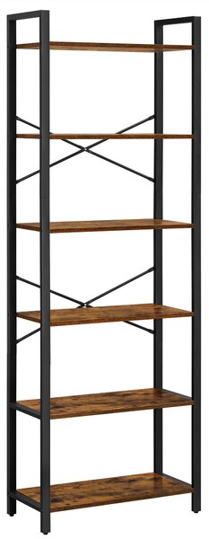 REGÁL, hnedá, čierna, 66/186/30 cm Boxxx - Online Only drobný nábytok, Online Only