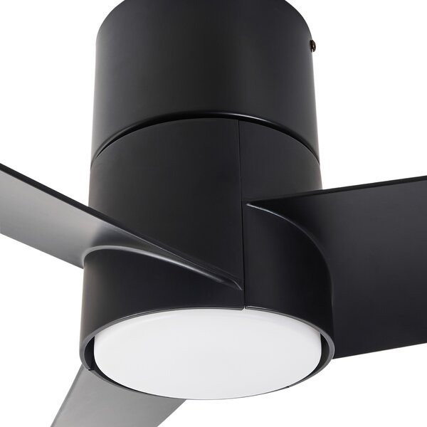Stropný ventilátor so svetlom čierny syntetický materiál diaľkové ovládanie 5 rýchlostí 3 teploty svetla tradičná obývačka spálňa