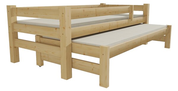 Detská posteľ s výsuvnou prístelkou z masívu ROBUST 8X8 7B - 200x80 cm