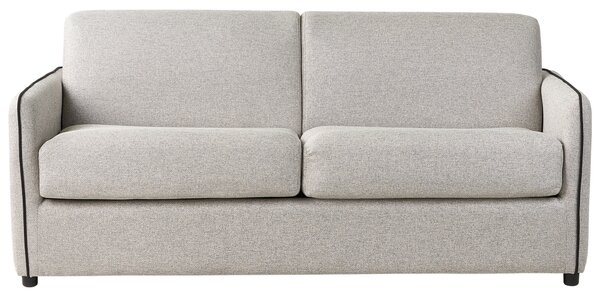 Rozkladacia pohovka sivá látkové čalúnenie 2-miestna na spanie plastové nohy moderný minimalistický štýl obývacia izba