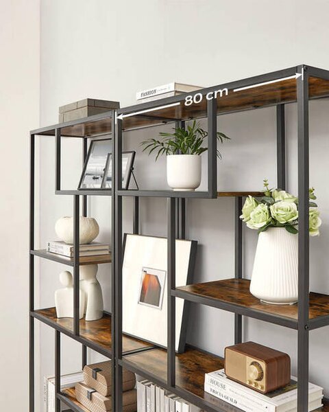 REGÁL, hnedá, čierna, 80/180/30 cm Boxxx - Online Only drobný nábytok, Online Only