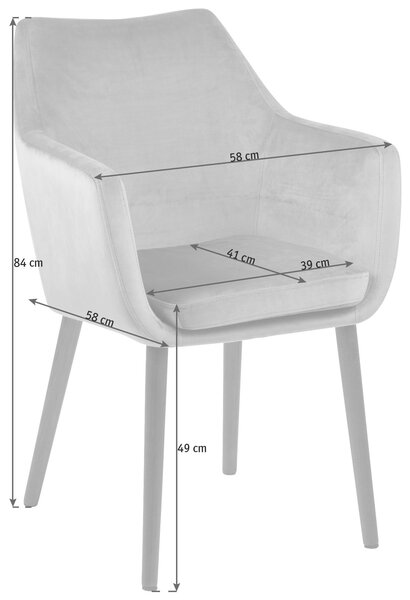 STOLIČKA S PODRÚČKAMI, zamat, tmavozelená Ambia Home - Stoličky, Online Only