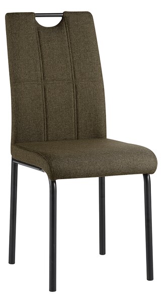 KONDELA Jedálenská stolička, hnedá/kov, JONKA
