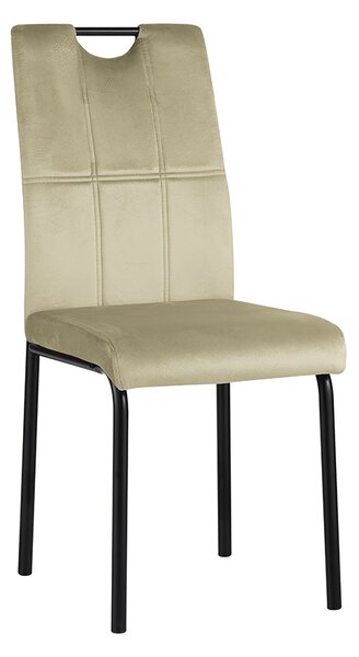 KONDELA Jedálenská stolička, béžová Velvet látka/kov, JONKA