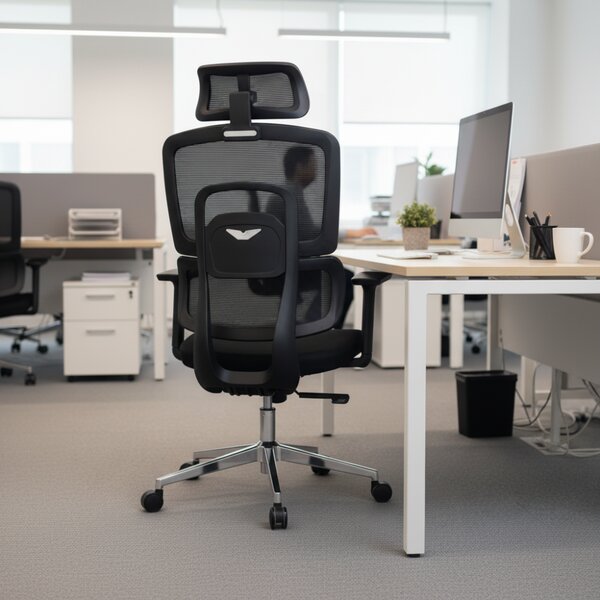Kancelárska ergonomická stolička Neoseat GARY — čierna, nosnosť 150 kg