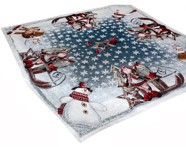 Vianočný gobelínový obrus na stôl Sane 90x90 cm Chenille IT017 Farba Viacfarebná Rozmery 90x90 cm