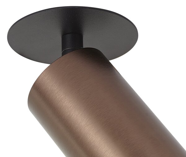 Moderné zapustené bodové svietidlo tmavý bronz GU10 50mm IP44 - Chels