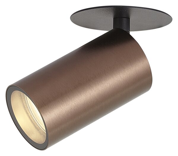 Moderné zapustené bodové svietidlo tmavý bronz GU10 50mm IP44 - Chels