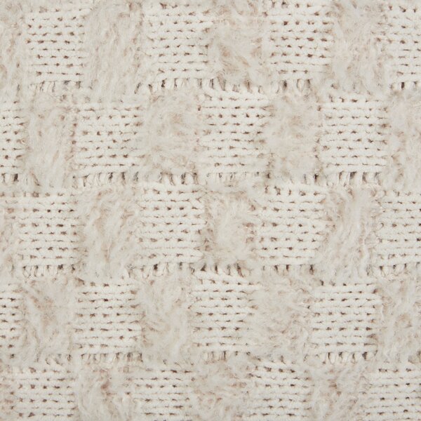Dekoratívny vankúš béžová tkanina 45 x 45 cm jednofarebný bez vzoru pletený textil doplnky