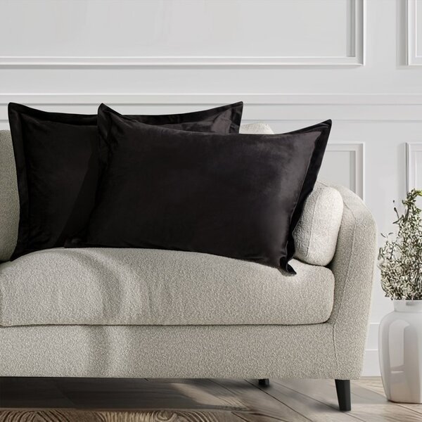 Obliečky na vankúše AmeliaHome Velvet Side Si čierne, veľkosť 50x70