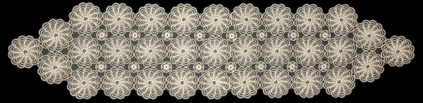 Dekorstudio Vyšívaný behúň na stôl SISI 2 35x140cm - svetlobéžový