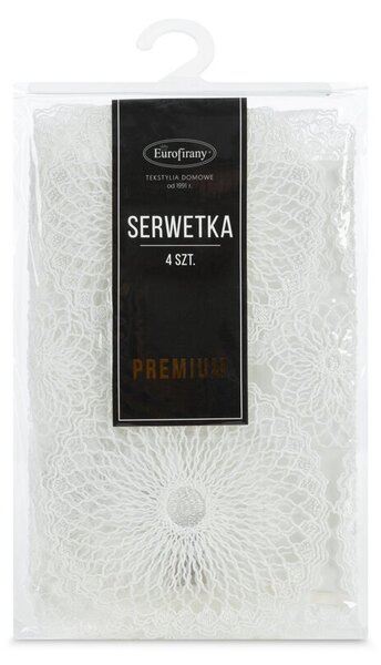 Dekorstudio Vyšívaný obrus SISI 7 35x35cm sada 4 ks - prírodný
