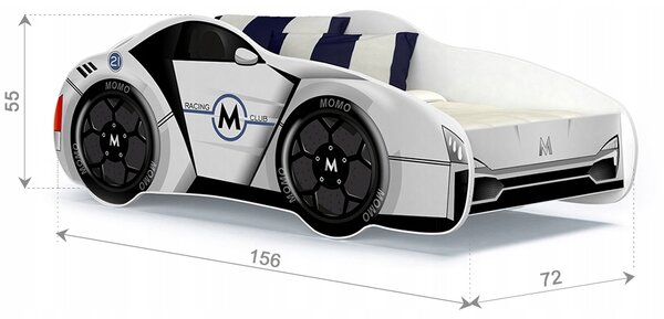 MAXMAX Detská posteľ auto JACK 140x70 cm - červená (14)