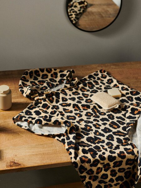 Sinsay - Uterák s kapucňou s leopardím vzorom - hnedá