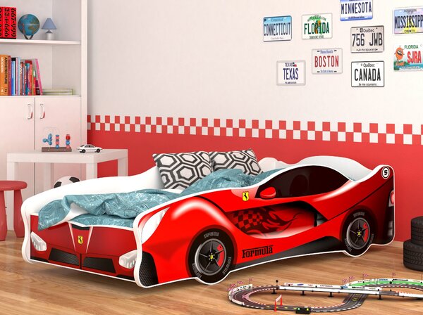 MAXMAX Detská posteľ auto MICHAEL 160x80 cm - červená (21)