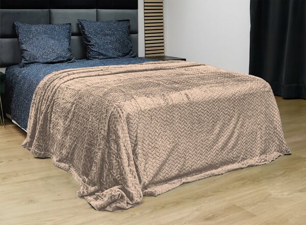 Dekorstudio Luxusná sada Fuero béžová - Deka 150x200cm + 2 obliečky na vankúše