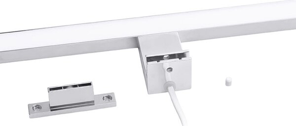 Mereo, Mereo Led kúpeľňové osvetlenie nad zrkadlo, strieborné, 40 cm, 7 W, 455 lm, 4000 K, IP44, 230 V, MER-CN700G40