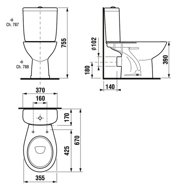 Mereo, Mereo WC kombi, zadný odpad s armatúrou, MER-VSD90N (H8602780007601)