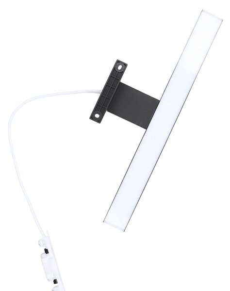 Mereo, Mereo Led kúpeľňové osvetlenie nad zrkadlo, čierna, 40 cm, 7 W, 455 lm, 4000 K, IP44, 230 V, MER-CN700B40