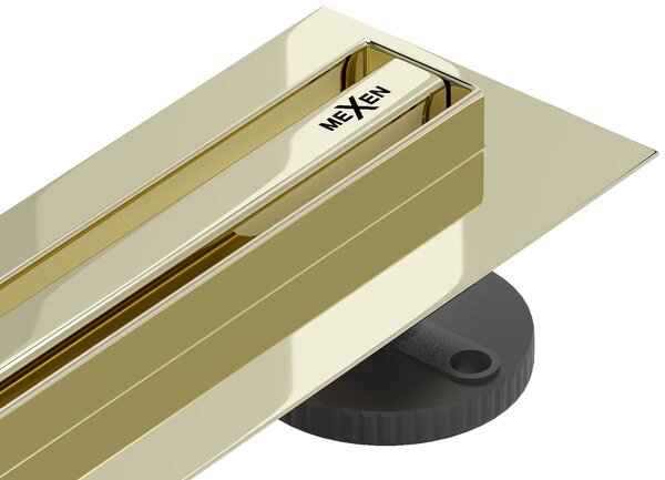 MAXMAX Sprchový žľab MAXMAX Mexen FLAT 360 SLIM - zlatý, 1541060