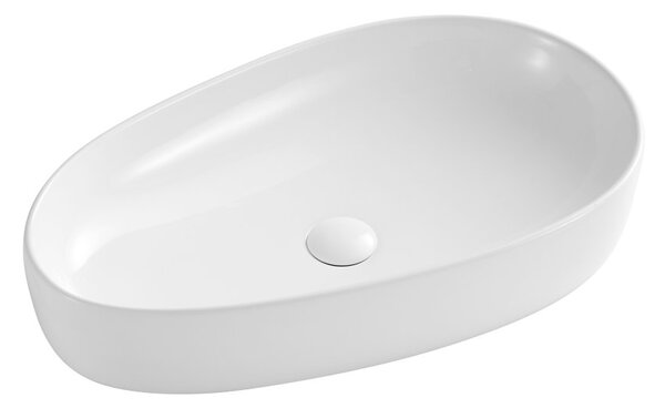 Mereo, Mereo Umyvadlo na desku bez prepadu, 660x400x130 mm, slza, keramické, MER-UC664013