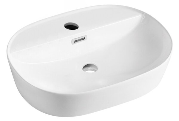 Mereo, Mereo Umývadlo na dosku s prepadom, Lota, 500x380x150 mm, oválne, keramické, MER-UC503815