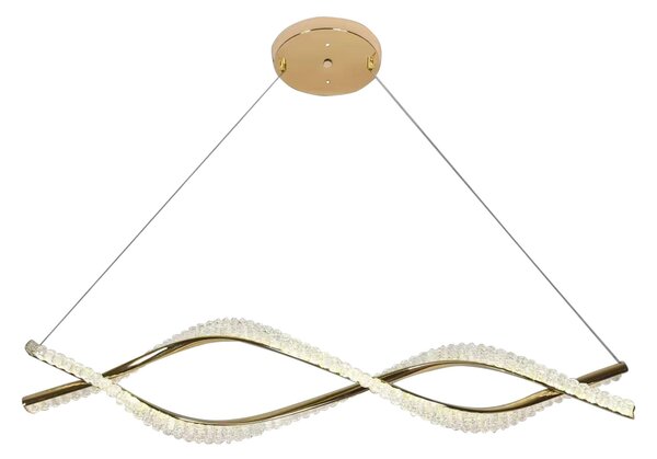 Toolight Toolight, LED závesné svietidlo 95cm, 2800 lm, G033-CP, zlatá lesklá, OSW-06300