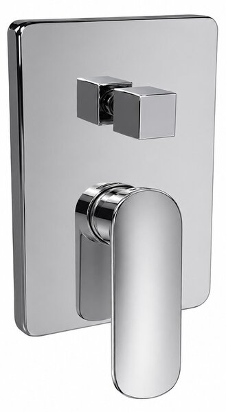 Mereo, Mereo Sprchová podomietková batéria s prepínačom, Pego, Mbox, hranatý kryt, chróm, MER-CB60106PC
