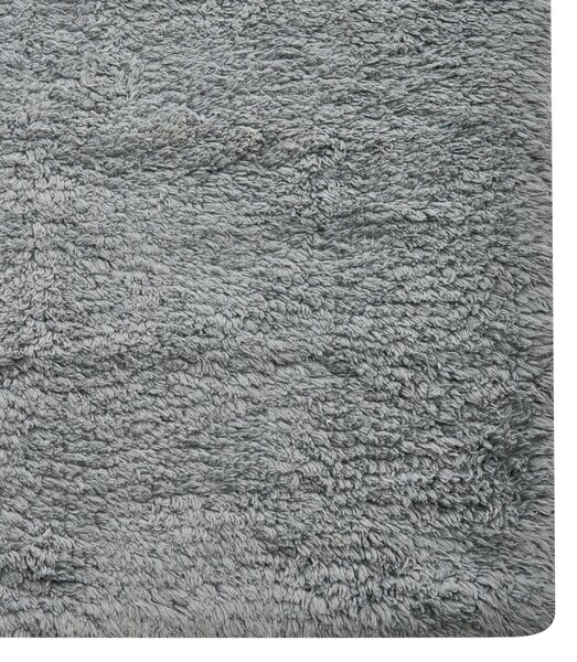 Kúpeľňová predložka sivá bavlnená obdĺžnikový tvar 60 x 90 cm mäkký koberec do kúpeľne moderný dizajn