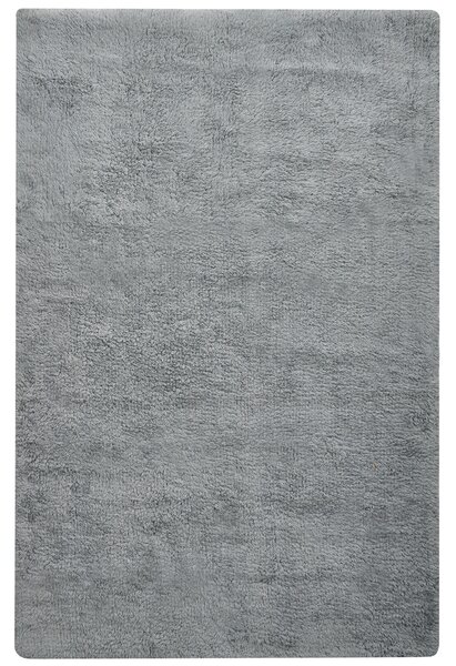 Kúpeľňová predložka sivá bavlnená obdĺžnikový tvar 60 x 90 cm mäkký koberec do kúpeľne moderný dizajn