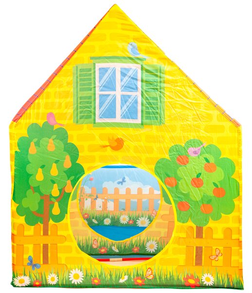 Detský stan IPLAY domček Farma – suchý bazén, 90×150×110 cm, 2 vchody, od 3 rokov