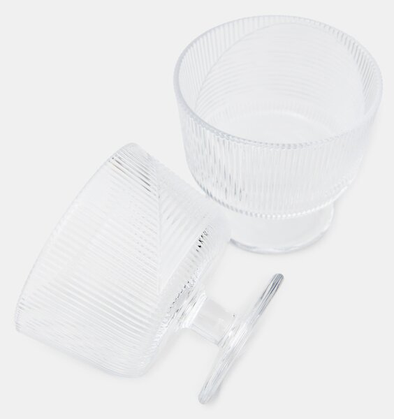 Sinsay - Súprava drážkovaných pohárov na zmrzlinu 2 pack - biela
