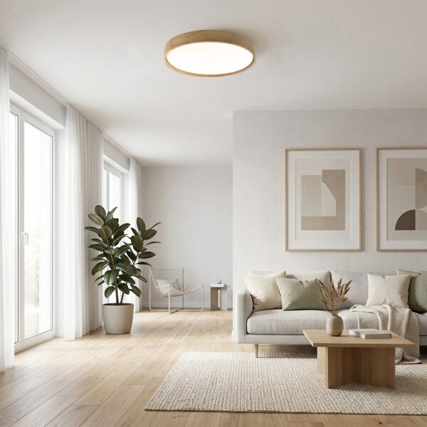 Brilagi - LED stropné svietidlo MANAROLA PLAIN LED/36W/230V 3000K pr. 48 cm dub