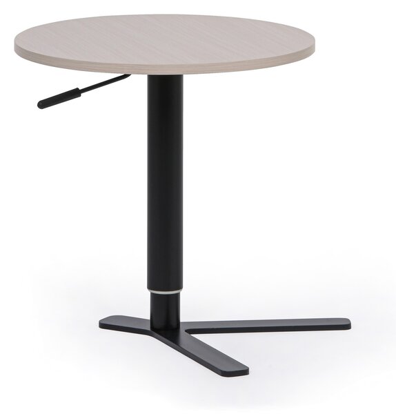 Odkladací stolík, výškovo nastaviteľný, 51-77 x 50 cm, dub biely
