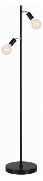 LED stojacia lampa 2xE27/7W/230V 2000K čierna/zlatá