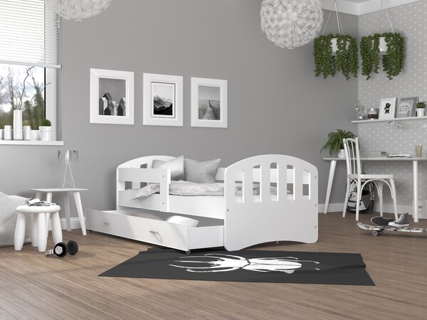 MAXMAX Detská posteľ so zásuvkou HAPPY - 180x80 cm - biela