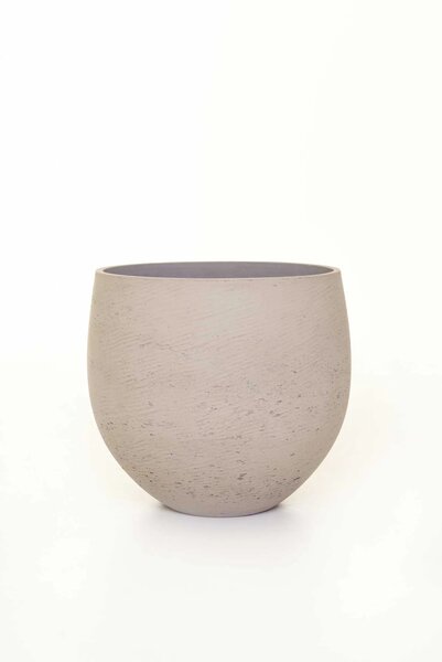 Moderný kvetináč RAFIOT, sklolaminát, výška 35 cm, béžový