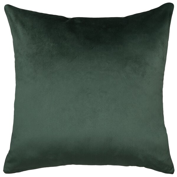 Sada 2 dekoratívnych vankúšov zelený zamat vyšívaný vzor listov 45 x 45 cm retro dekoračný doplnok s kvetovaným motívom glamour