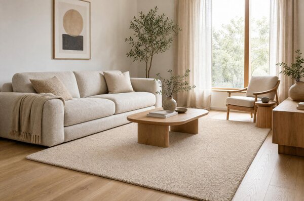 Koberec DUNE WOOL 497 01 TM120 béžový / krémový