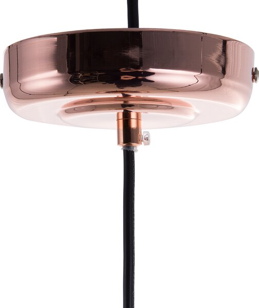 Závesná lampa čierna kovová 121 cm medené zvonové drôtené tienidlo v tvare klietky industriálny dizajn