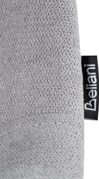 Sada 4 jedálenských stoličiek sivá polyester železné nohy ochranné podložky bez opierok rúk moderný minimalistický dizajn jedáleň