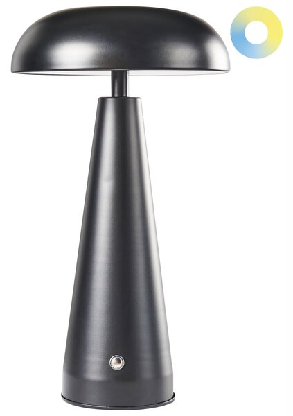 Stolná lampa čierna železo bezdrôtová so stmievačom osvetlenie moderný štýl interiér