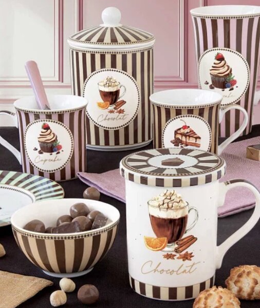 FEDORA Home Set pre 4 osoby - porcelánový hrnček espresso, 100ml, Coffee Mania Sweet Moments